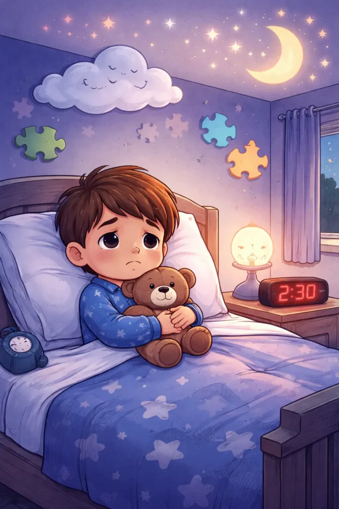 Sleepless night under a starry sky