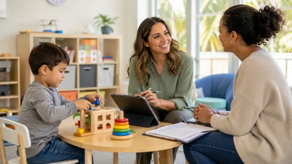Engaged learning in a cozy playroom