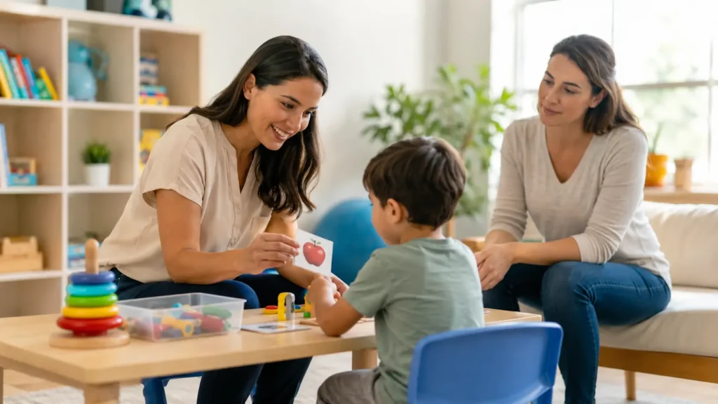 Learning through play in a bright room