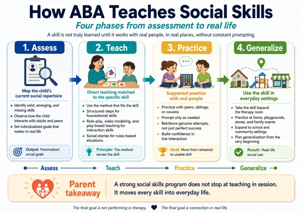 How ABA teaches social skills