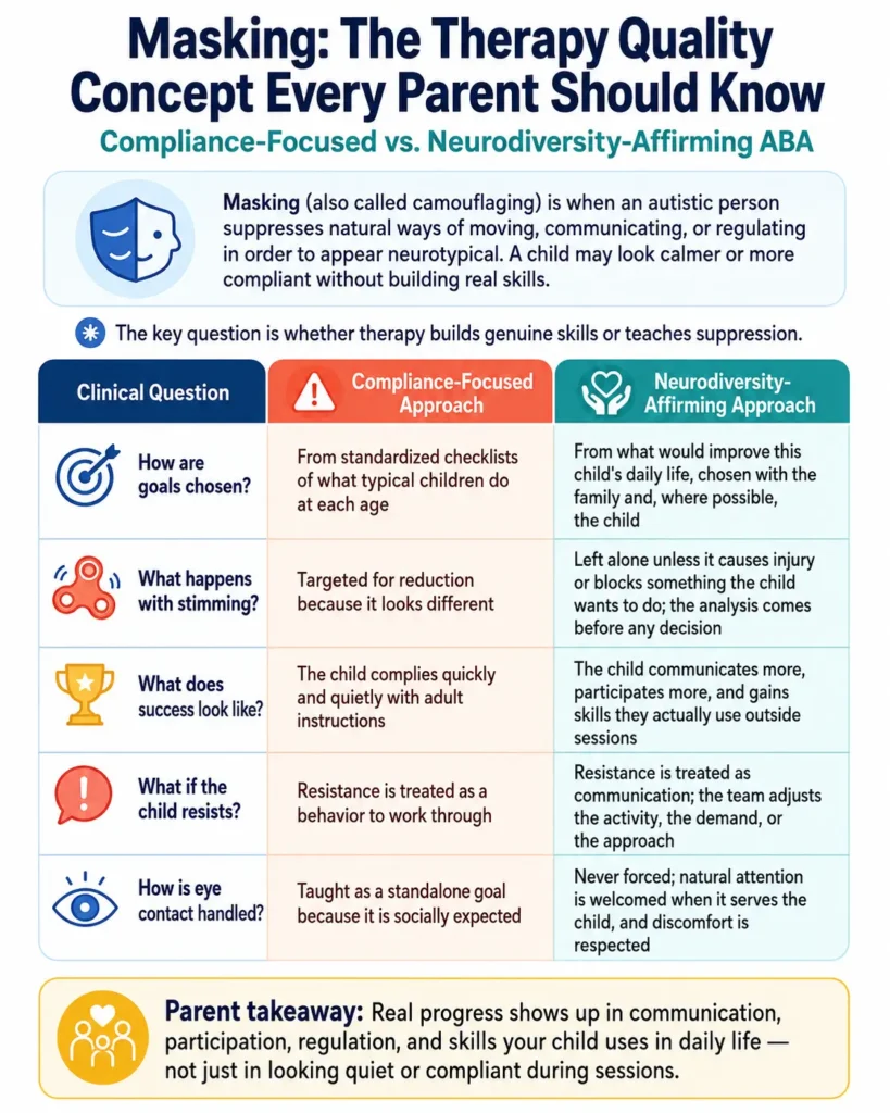 Masking therapy compliance vs. affirming approaches